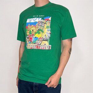 Vintage 90s City of Manila Philippines Tourist Travel  Unisex T-Shirt L